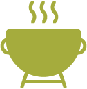giardino con barbecue
